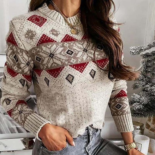 Vintage Geometric Knit Sweater