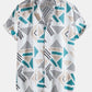 Shirt and Swim Shorts with Geometric Print