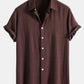 Shirt with Linen-Rayon Blend Button and Straight-Leg Linen Pants