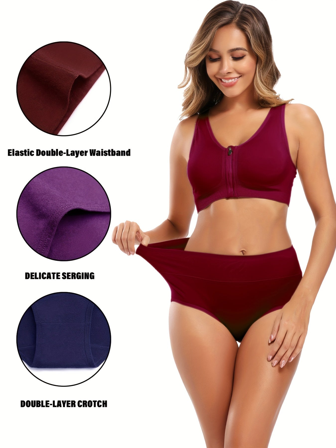 Delphine | Seamless firm briefs set