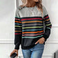 Casual Colourful Striped Sweatshirt