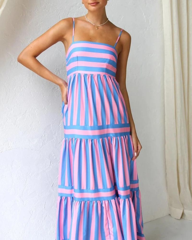 VIERA - Candy Stripe Maxi Dress