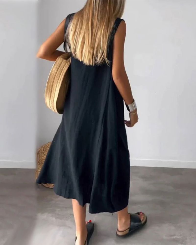 BLOME - Sleeveless boho midi dress