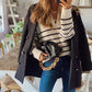 ALICE - Casual Striped Black and White Pullover