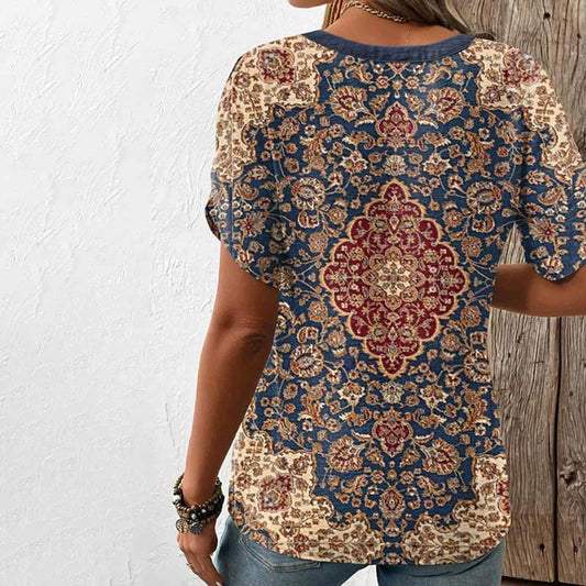 Vintage Ethnic Print T-Shirt