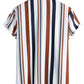 Shirt and Swim Shorts with Colorful Stripe Print