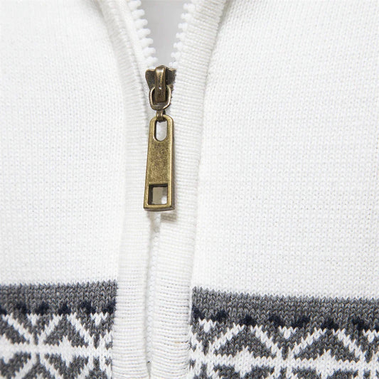 Gustav - Classic Nordic Quarter Zip Sweater