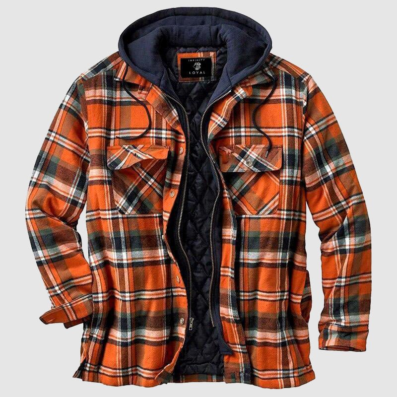 Blake - Lumberjack Insulated Flannel Jacket with Hood