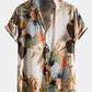 Shirt with Tropical Pattern and Structured Cotton Shorts