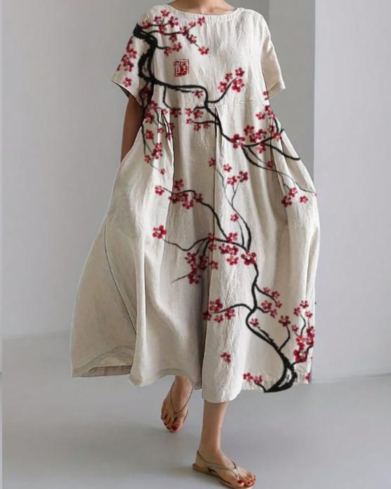 ADENA - ELEGANT FLORAL MAXI DRESS