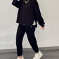 AMAIA - Button Split sweater & Pants set