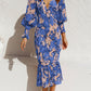 MERENE - Floral Smocked Waist Midi Dress