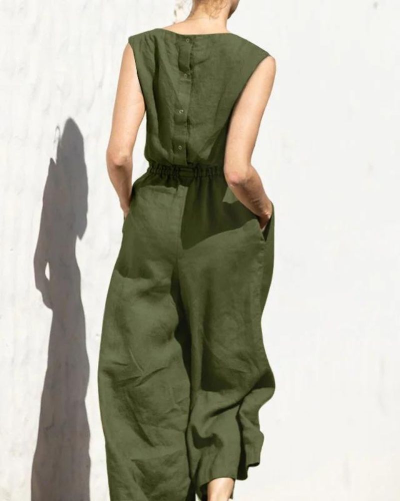 DANIA - SLEEVELESS CASUAL FASHION JUMPSUIT