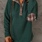 RENEE - Plaid Snap Down Sweatshirt