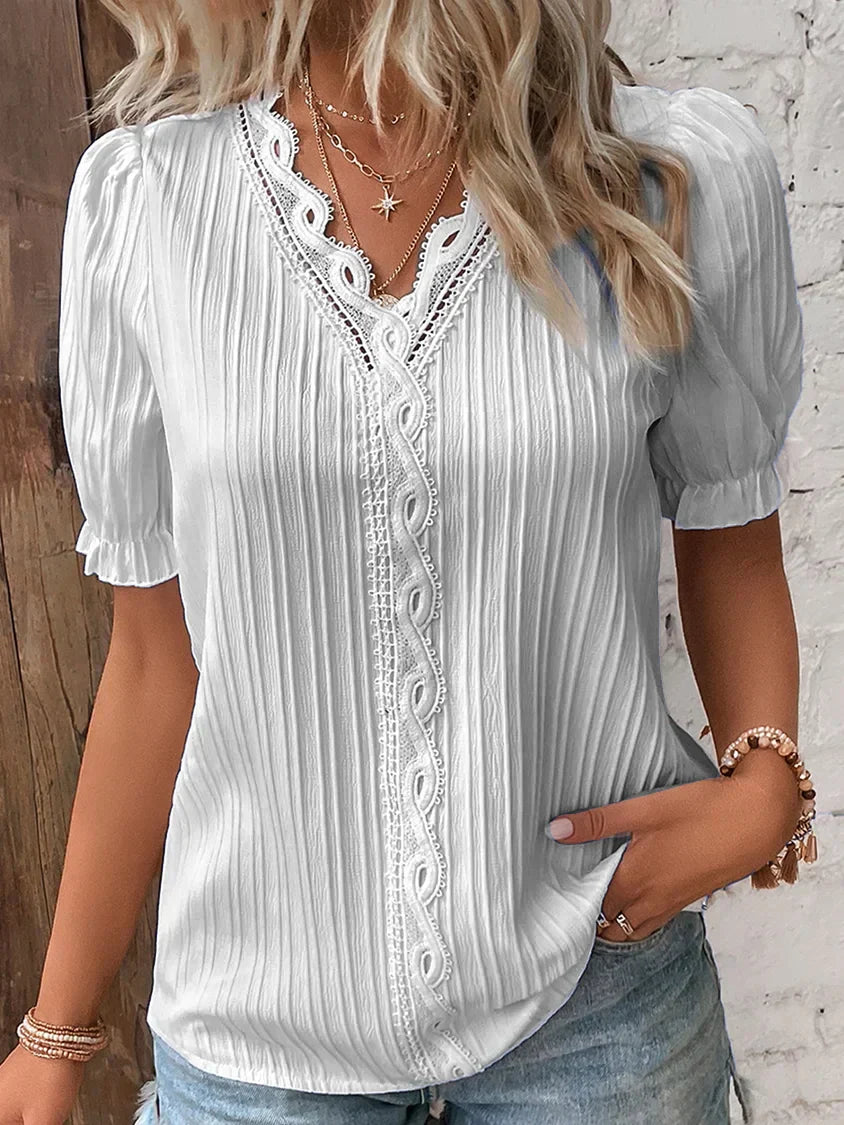 Rachael V-Neck Short Sleeve Shirt