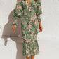 MERENE - Floral Smocked Waist Midi Dress