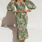 MERENE - Floral Smocked Waist Midi Dress