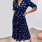 Dress With Polka Dots and Deep V-neckline