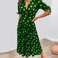 Dress With Polka Dots and Deep V-neckline