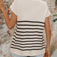 JANE ROUND NECK STRIPE KNIT TOP