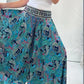 ETHNIC PAISLEY PRINT ELASTIC PATCHWORK WAIST LIGHTWEIGHT PANTS