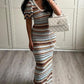 SEREA - Striped Crochet Dress