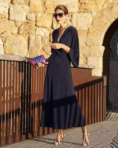 ZERLLE - LONG SLEEVE PLAIN MAXI DRESS