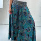 ETHNIC PAISLEY PRINT ELASTIC PATCHWORK WAIST LIGHTWEIGHT PANTS