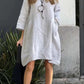 SAURI - Casual cotton and linen dress