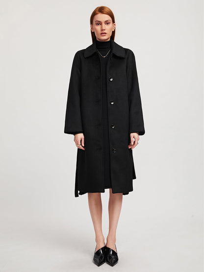 Loose Wool Coat With Belt