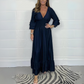 Becky - Satin Ruffle Maxi Dress