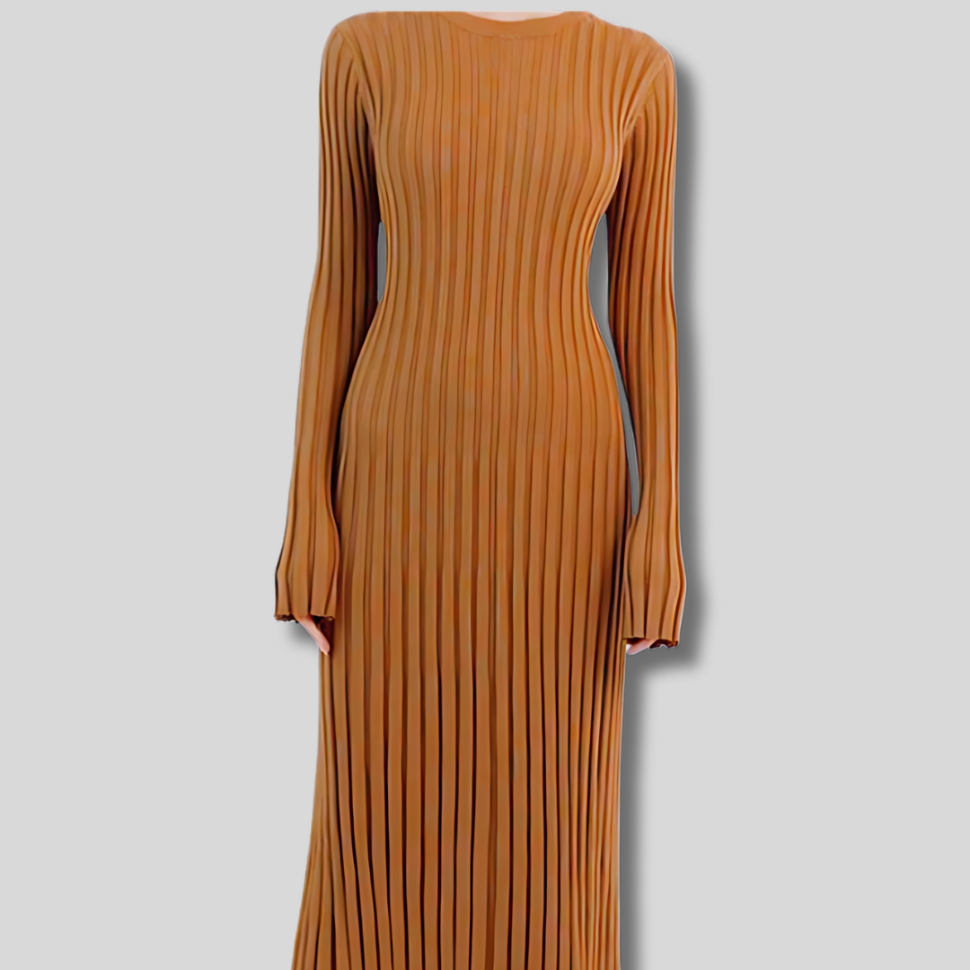 Estelle - Elegant Ribbed Maxi Dress