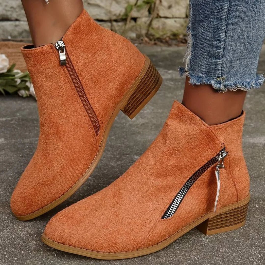 Angelie | Double Zip Ankle Boots