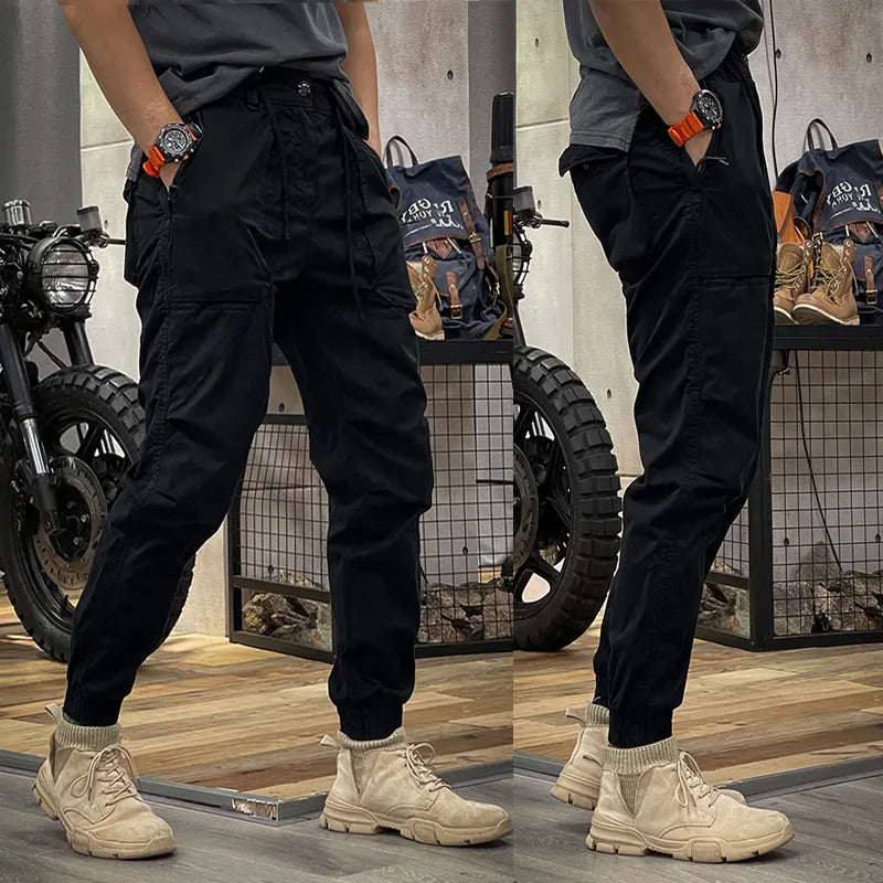 2024 SPRING MEN'S DISTRESSED SLIM FIT BIKER PANTS