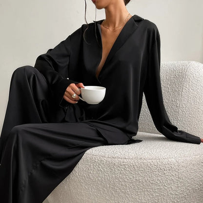 Effen - Silky Elegance Oversized Pajama Set