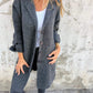 Isa | Casual long coat with lapels