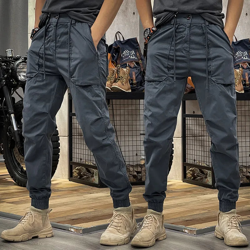 2024 SPRING MEN'S DISTRESSED SLIM FIT BIKER PANTS