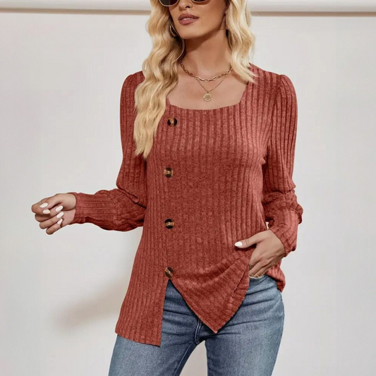 Sara - Squared Collar Sweater