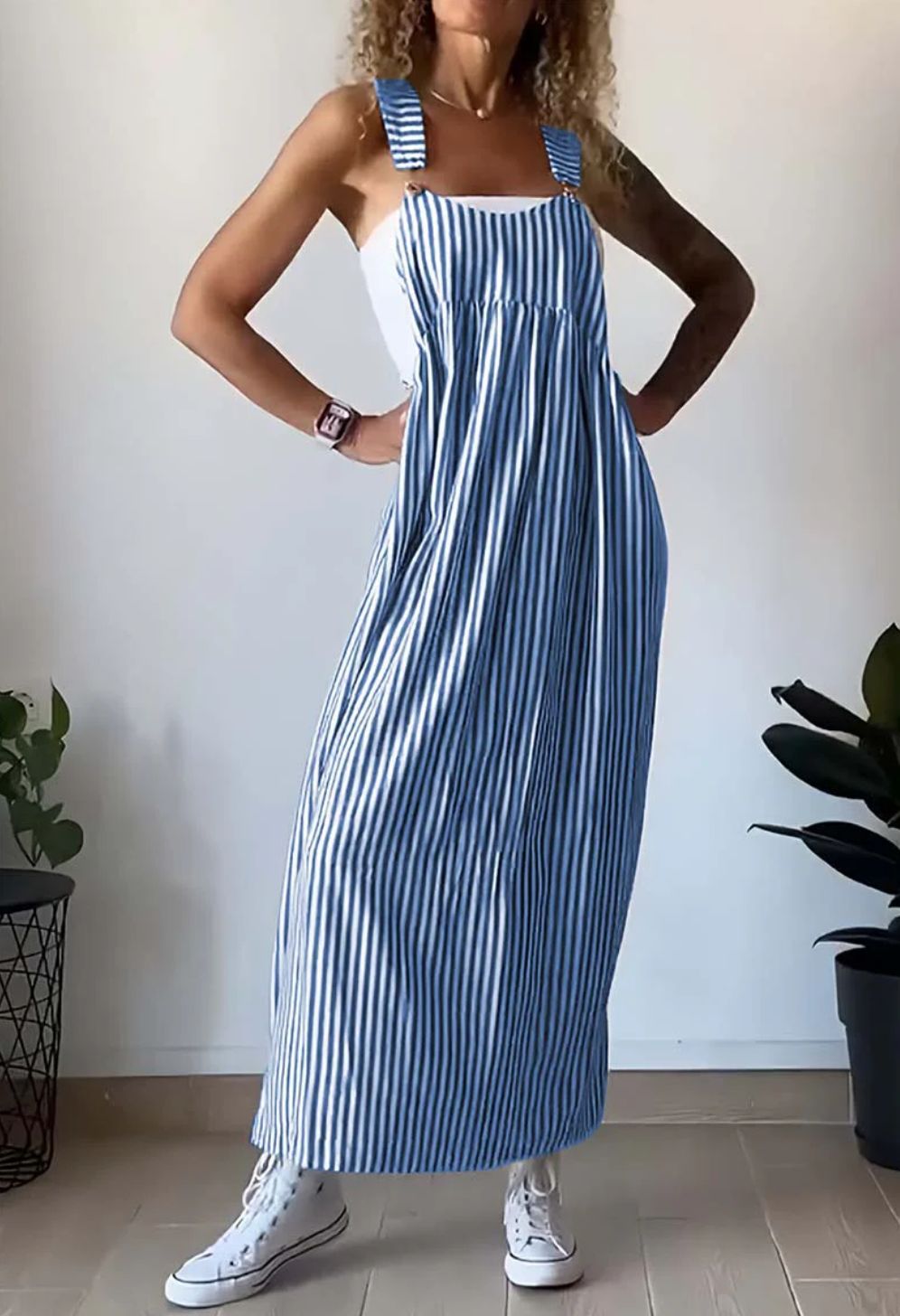 Cora | Striped Jumpsuit Dress