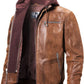 Urban Drift Leather Hooded Jacket