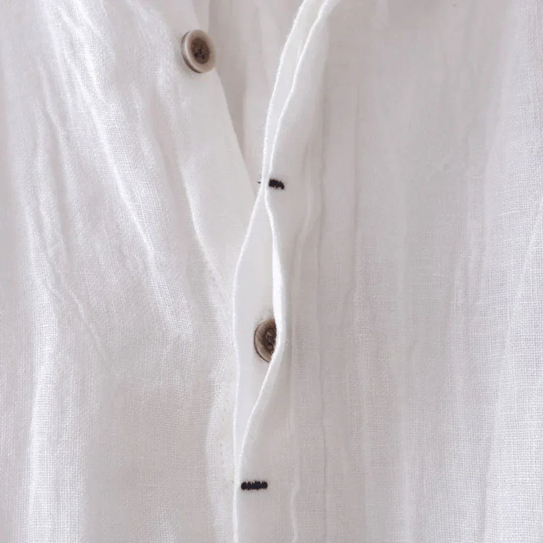 Vincent | Aesthetic Linen Polo Shirt