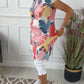 Elina™ Colorful, relaxed, long floral top