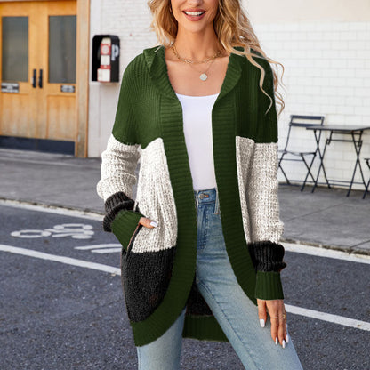 Casual Colour Block Cardigan