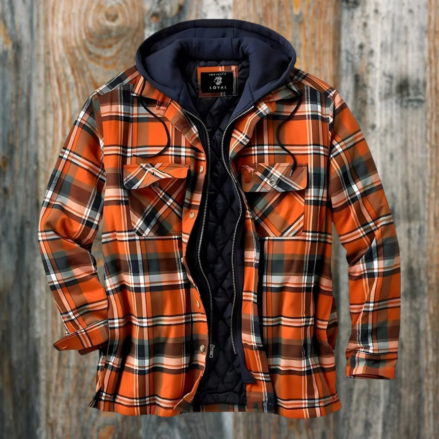 Blake - Lumberjack Insulated Flannel Jacket with Hood