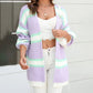 Casual Striped Cardigan