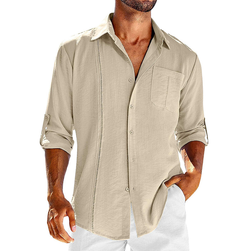 DAMON CASUAL-FIT LINEN CUBAN SHIRT