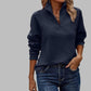 Ella | Elegant V-Neck Sweater With Zipper Neckline