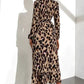 Nyla - Flattering V-Neck Leopard Print Dress