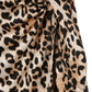 SATIN LEOPARD TIE SKIRT