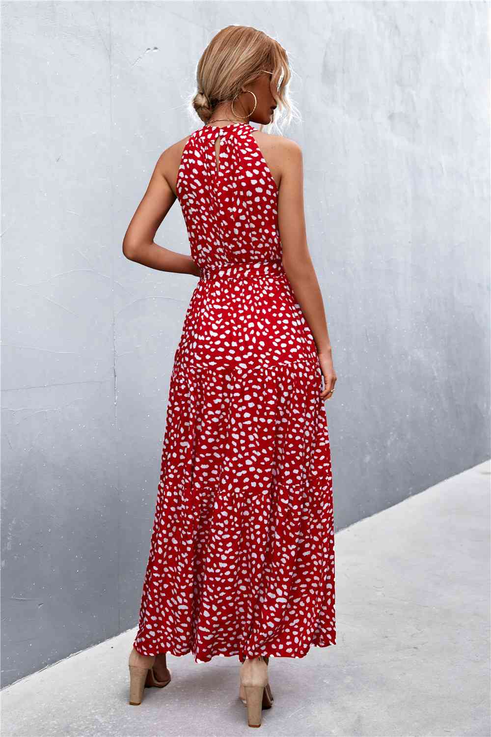 NADIA FLORAL TIE WAIST MAXI DRESS